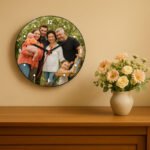 Elegant Round Personalized Photo Wall Clock