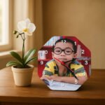 Octagon Edge Table Photo Clock