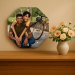 Octagon Edge Personalized Photo Wall Clock