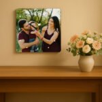 Classic Square Personalized Photo Wall Clock