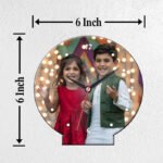 Tabletop Personalized Photo Clock – Round Base Design - Image 4