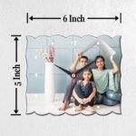 Wavy Edge Rectangle Personalized Photo Wall Clock - Image 4