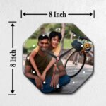 Octagon Edge Personalized Photo Wall Clock - Image 4