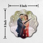 Ripple Edge Personalized Photo Wall Clock - Image 4