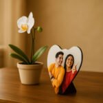 Double Heart Shape Table Photo Frame - Image 2