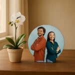 Round Base Personalized Table Photo Frame